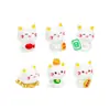 Micro-Paisagem Criativa Boneca Gatinho da Sorte de Ano Novo Decoração Fofa DIY Acessórios para Pendurar Mini Enfeites de Mesa