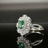 Shake Voice Live S925 Anillo de Diamantes de Alto Carbono de Alta Calidad con Corte Flor de Hielo para Mujer, Elegante, Lujoso, Súper Brillante, con Incrustaciones de Diamantes Completas