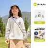 Blusas de dos piezas de imitación para niños de OutdoorDudu, camisetas de manga larga de otoño para niños, ropa de otoño para niñas, ropa infantil