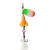 Nova isca de lantejoulas rotativas de cor de flecha de fogo de micro-objeto 6,5 cm/5,5 g com manivela de metal, lantejoulas simples/terno