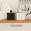 Caja de almacenamiento simple de escritorio a prueba de polvo estilo japonés para hisopos de algodón, caja pequeña para artículos diversos, caja para anillos para el cabello, caja para algodón cosmético, caja de almacenamiento para palillos de dientes