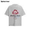 Camiseta de Manga Corta Estilo Americano Retro Lavado al Agua Estampado de Letras Antiguas Verano Moda Hombre y Mujer Marca Nueva Holgada Casual Camiseta de Pareja
