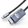 Cable USB C a HDMI de 2M 4K@60Hz, Cordón Adaptador Tipo-C a HDMI de Alta Velocidad Trenzado de Nylon, Compatible con Thunderbolt 3/4 para Portátil, Mon