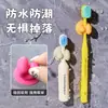 Gancho de dopamina con ventosa para cepillo de dientes, gancho adhesivo fuerte para almacenamiento en el baño, estante de almacenamiento conveniente para colgar cepillos de dientes