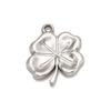 Colgante de acero inoxidable con forma de trébol y girasol, accesorio de joyería para hacer tú mismo, chapado en oro de 18 quilates, collar, pulsera, pendientes y colgante.