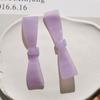 Ins ~ Verano nuevo simple dulce Joker color sólido lazo flequillo lateral clip femenino accesorios de bricolaje