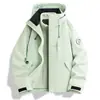 Chaqueta exterior a juego de marca para mujer, tres en uno, otoño e invierno, cortavientos para hombre, impermeable, conjunto desmontable de dos piezas para montañismo