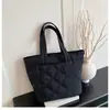 Bolsa Tote para Mulheres, Bolsa de Ombro para o Trabalho, Bolsa Casual de Viagem, Nova Bolsa de Tecido de Nylon, Padrão de Losango, Bolsa de Estudante de Grande Capacidade