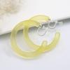 Acrílico Transparente Amarillo Primavera y Verano Pendientes Dulces para Mujer Retro Elegantes Moda Versátiles Personalizados Geométricos Redondos