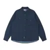 Nanxia Disguise 2025 Otoño Nuevo Estilo Japonés Retro Holgada Básica Lavada Mezclilla Manga Larga Camisa Casual Estilo Japonés