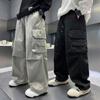 Calças Cargo para Meninos Primavera e Outono 2026 Novo Estilo Calças Largas Infantis Estilo Cool Calças de Moletom Esportivas para Meninos Grandes Primavera e Outono
