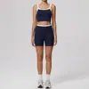 Conjunto de Yoga de Bloques de Color de Venta Caliente Transfronterizo Conjunto de Dos Piezas Traje Deportivo Ajustado para Correr Conjunto de Fitness de Alta Elasticidad de Secado Rápido para Mujer