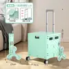 Carrito de compras plegable multifuncional, carrito pequeño para comestibles, uso doméstico para recoger paquetes, carrito portátil para camping y picnic, gran capacidad