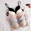Sutiã básico sem costura liso, durável, para o verão, transfronteiriço, tamanho grande, com bojo, para mulheres, cor sólida, simples 310