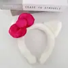 Diadema de felpa antideslizante para mujer, diadema para el pelo, accesorios para el pelo, máscara facial de dibujos animados linda nueva