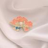 Broche de Camélia, Design de Nicho Requintado para Mulheres de Alta Qualidade, Corpete Francês Preto, Acessórios de Broche de Terno de Alta Qualidade