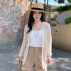 [Elegante e Versátil] Cardigan Xale de Tricô de Verão Solto Fino Cobertura Manga Longa Estilo Coreano Retrô PP