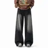 Jeans Personalizados para Hombre - Nuevos de Primavera/Verano Sueltos Rectos de Pierna Ancha Casual Versátiles en Negro y Azul