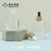 En Stock 30ml Transparente Vidrio Botella Vacía Aceite Esencial Cuadrada Plana Fondo Grueso 50ml Pegamento Esencia Botella Gotero con Punta Reempaque Venta al por Mayor