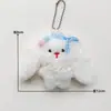 Muñeca de Peluche de Conejito Linda Colgante Dibujo Animado Leche Hoo Conejito de Orejas Largas Niña Colgante para Bolso Llaves