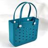 Bolsa de playa EVA en stock de fábrica, nueva bolsa con agujeros, bolsa para mascotas, bolso de señora, cesta para verduras, bolsa de almacenamiento para baño