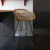 Sillas de Ratán, Mesas y Sillas para Patio Exterior, Sillas de Barra para Tienda de Té de Leche, Taburetes de Barra, Sillas Altas de Ratán, Sillas de Comedor, Sillas de Barra para Terraza