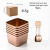 Juego de 12 Piezas de Cuenco para Salsa de Acero Inoxidable 304, Cuenco Dorado para Salsa, Plato para Condimentos, Taza para Salsa, Cuenco para Salsa de Mermelada con Cuchara
