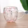 Taza Térmica de Vidrio de Borosilicato para Hogar de Celebridad de Internet Transfronteriza, Taza para Jugos, Taza de Vidrio de Doble Pared, Taza de Flor Seca de Alto Valor, Souvenir