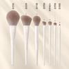 Gran Set de 12 Brochas de Maquillaje de Porcelana Nube: Pincel para Sombra de Ojos, Pincel Plano, Pincel para Polvo Suelto, Pincel para Contorno, Pincel para Sombra de Nariz, Set Completo para Principiantes