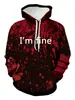 Sudadera con capucha holgada para hombre, con estampado digital 3D personalizado, estilo europeo y americano, primavera y otoño de 2024