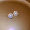 Pendientes de plata con baño de oro real, aguja cuadrada, borla de perla y circonita, pendientes de lujo ligero de alta gama, fabricante de pendientes vintage