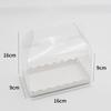 Caja Portátil de Plástico Transparente para Pastel Ode Rollo Suizo Mousse Caja de Empaque para Regalo Pan Tostado Caja de Empaque Blíster