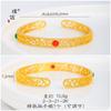Pulsera Puzuo tienda de oro con arena de oro oro seda hueca diamante flor pequeña personalidad para mujer lujo ligero alta gama todo combina adornos de mano