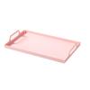 Bandeja de metal para tazas de té, bandeja rectangular para mesa de centro, bandeja de entrada, adornos de lujo ligeros para tazas de té