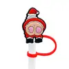Tampa de palito de Natal personalizada transfronteiriça, capa de palito removível de silicone macio de desenho animado, plugue à prova de poeira, tampa de palito de silicone