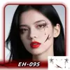 2025 Novos Adesivos de Tatuagem de Halloween Transfronteiriços Adesivos de Cicatriz para Rosto à Prova d'Água Adesivos de Cicatriz Engraçados de Terror de Halloween