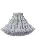 Saia Tutu com Laço Lingfeng Clothing Infantil Off-White para Crianças Maiores, Meia Saia com Design Bufante, Saia Bufante Estilo Celebridade da Internet