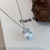Moda Minimalista Exquisito Zircônia Micro-Incustada Pérola Shijia Colar Luxo Leve Nicho High-End Temperamento Versátil Corrente para Clavícula