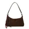 Diseño de Nicho Bolso Retro tipo Dumpling para Mujer Invierno 2025 Nuevo de Moda Versátil Bolso de Hombro Cruzado de Gamuza