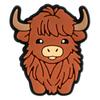 Cartoon Highland Cow Series Gota de Plástico PVC Sapatos de Borracha Macia Buraco Flor Sapato Fivela Sapatos de Jardim Buraco Telefone Móvel Caso DIY Acessórios