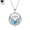 Knn-1046 Collar Pequeño Fresco de Cisne con Diamantes para Mujer Dibujos Animados Joyería de Comercio Electrónico Transfronterizo Colgante de Gama Alta Europeo y Americano