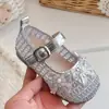Sapatos de Salto Único com Laço de Borboleta da Moda para Bebês Meninas 2026 Chegada Nova de Primavera Malha Fina Respirável para Interior Sandálias