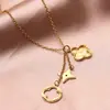 Colar de couro vintage atacado outono e inverno joias medievais amor trevo de quatro folhas colar com borla pingente do Mickey corrente para suéter
