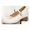 Zapatos Planos Plateados Estilo Ballet Francés de Boca Baja con Aumento Oculto de Altura para Mujer, Nuevos Zapatos Mary Jane Retro de Verano 2026