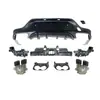 Adecuado para Labio Trasero Mercedes-Benz Glccoupe C253 Modelo Modificado Glc43Amg Labio Trasero Negro Brillante Kit de Tubos de Escape Cuatro Salidas