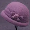 Inverno Novo Estilo À Prova de Vento Forrado com Lã Chapéu de Lã Tricotado Língua de Pato para Idosos e Vovó, Mães de Meia-Idade e Idosas Chapéu Quente de Lã de Coelho