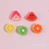 Fatias Simuladas de Melancia Pequena e Kiwi Acessórios de Cola de Creme Resina DIY Materiais de Enchimento Squishy