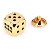 Broche masculino de moda material de cobre pino de lapela pino de colarinho medalha futebol pôquer pistola Coroa xadrez pino de colarinho