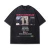 TKPA Camiseta de Manga Corta Estilo Americano High Street con Estampado de Dóberman Lavado Viejo Oversize para Hombre y Mujer