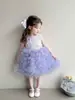 Vestido de Dibujos Animados para Niña Verano Niños Chaleco Kuromi Vestido Falda Pastel Vestido de Princesa Peludo para Bebé Moderno